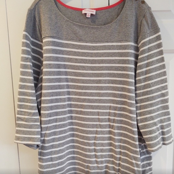 Molly & Isadora Nautical gray/white sweater - Picture 2 of 6